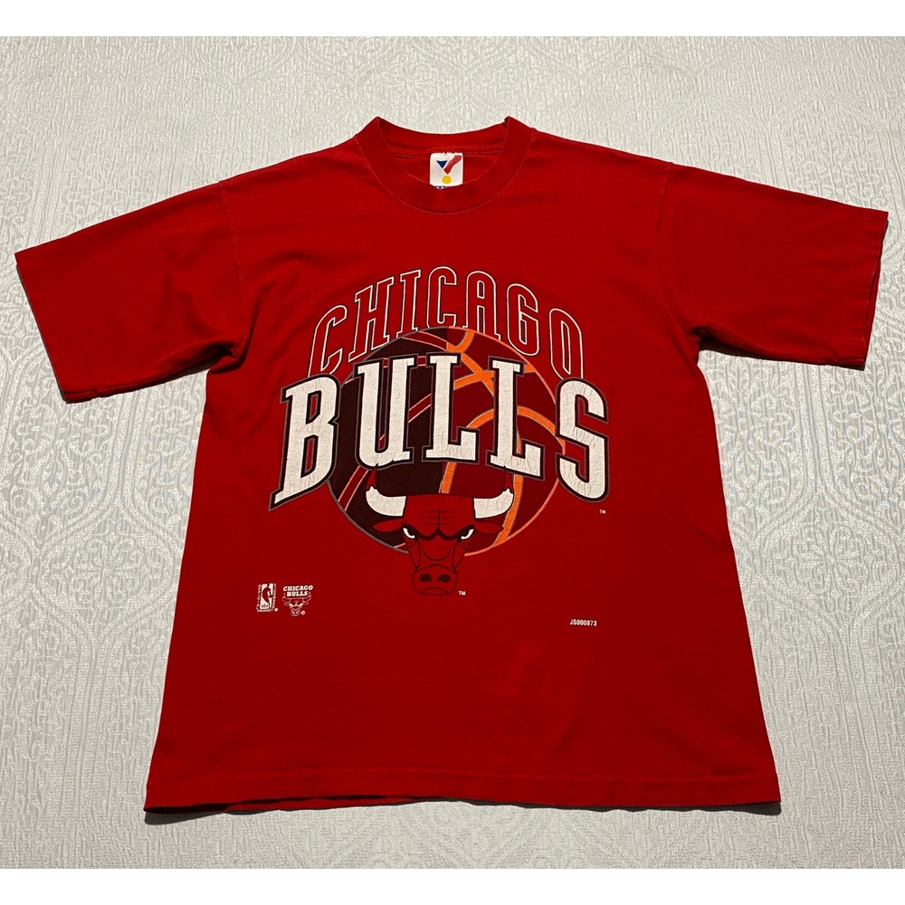 Vintage Chicago Bulls T Shirt Youth Large 14-16 Red NBA Artex Made in USA